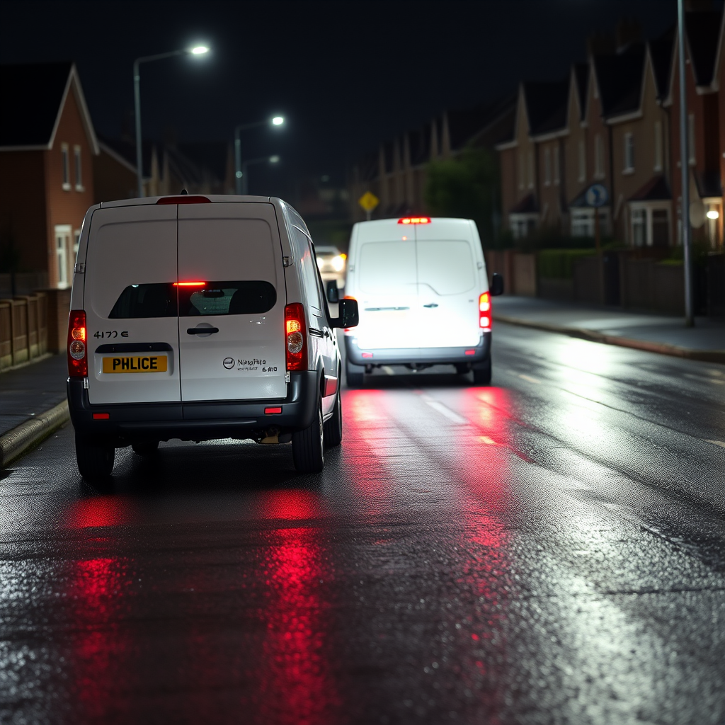Raging Nottinghamshire van driver tailgated car. It turned out to be unmarked police vehicle